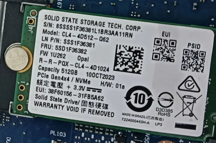 NVME 512 Gigas 