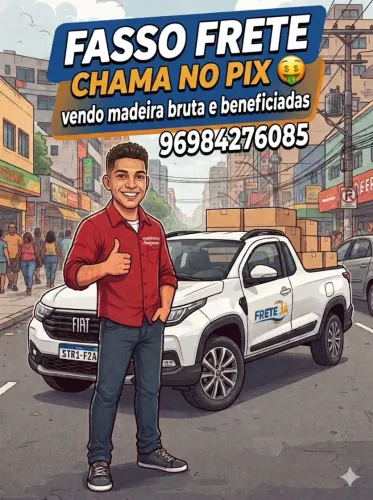 Fasso mudança e também trasporte de madeiras , só não trabalho com areia e secho