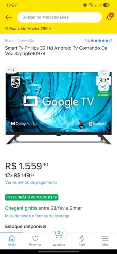 Tv Philips Google TV. 