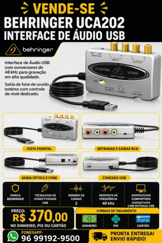 Behringer UCA202 Interface de Áudio USB