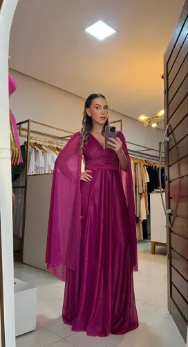 Vestido rosa fúcsia 