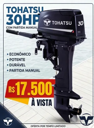 Motor TOHATSU 30hp partida manual 