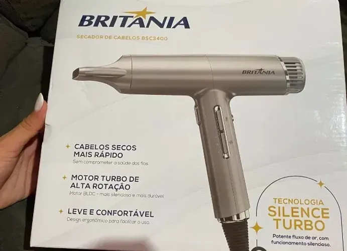 Secador de Cabelos Britânia Mais Silencioso 1600W - Lacrado