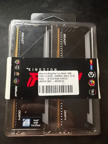 Memória RAM Hyperx RGB 32GB (2x16GB) DDR4 3200MHZ