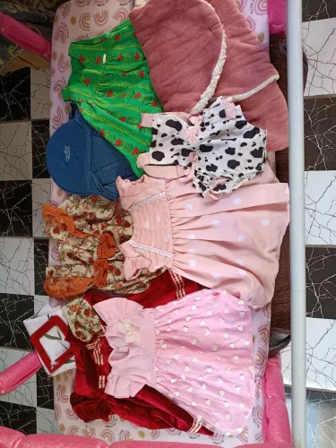 Roupa de bebê menina vestido , Body ,  cangurus e  saco de dormir de bebê