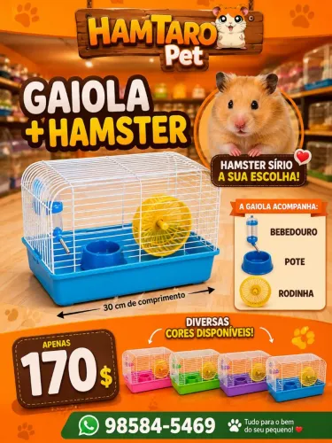 Gaiola + Hamster