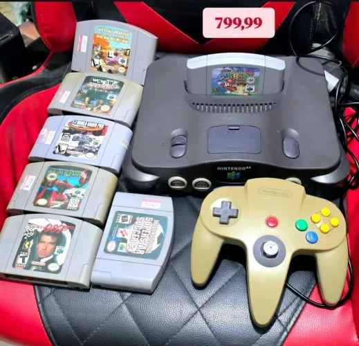 Nintendo 64 com jogos