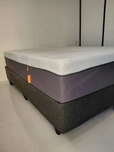 Colchão Emma Premium Hybrid 2.0 + Cama Box Select Emma desmontável