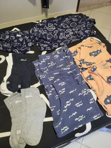 Lote Pijamas infantil menino 1 frio e 2 calor - 13/14 anos