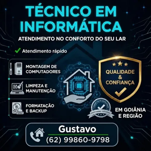 Serviços em computadores e notebooks