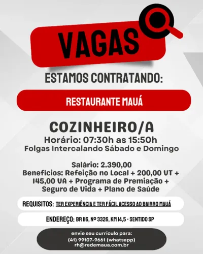 Cozinheira/o