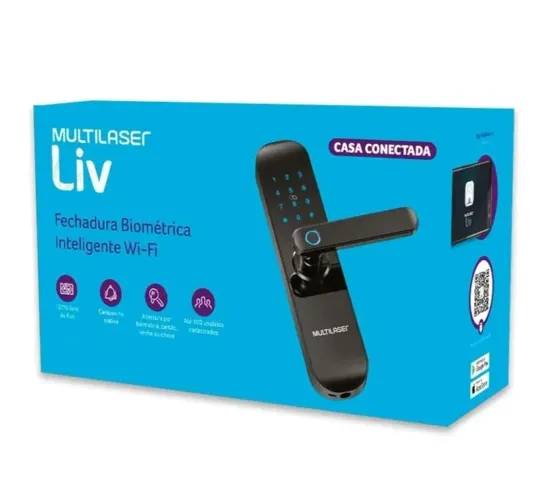 Fechadura Biométrica Inteligente Wifi Multilaser 