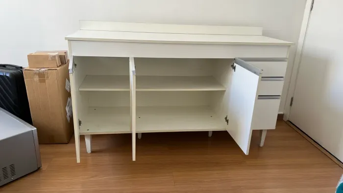 Balcão Gabinete de Cozinha 1,50m - Praticamente Novo!