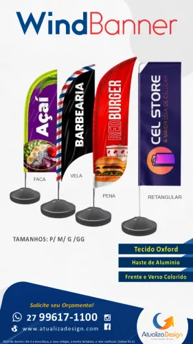 Windbanner - Frente e Verso Colorido