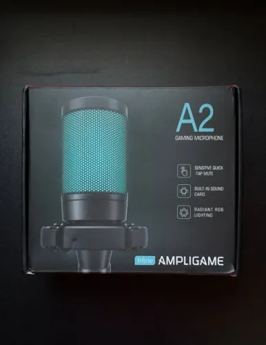 Microfone Gamer FIFINE AmpliGame A2 USB RGB com Tripé