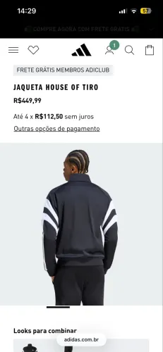 Jaqueta house of tiro Adidas