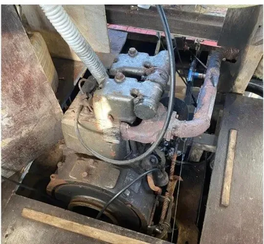Conjunto motor diesel agrale, bomba d`água, caixa reversora, eixo