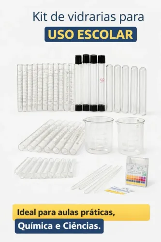 ? KIT DE VIDRARIAS PARA USO ESCOLAR - COMPLETO