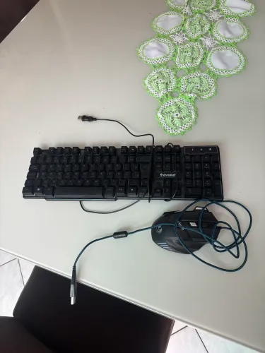 Teclado evolut + mouse exbom em perfeito estado