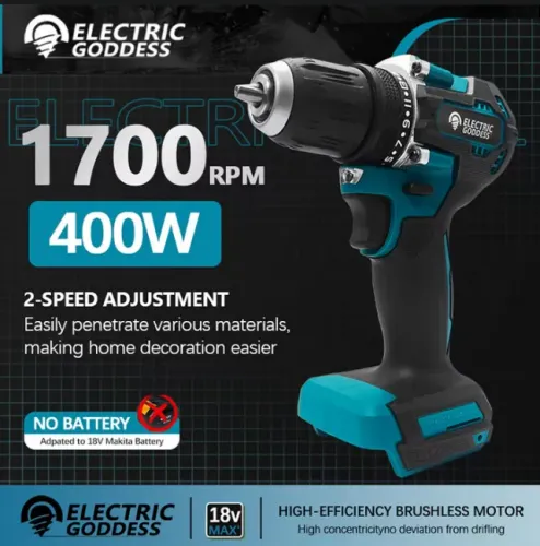 Parafusadeira Nova da Electric Goddess DDF487 Motor Brushless