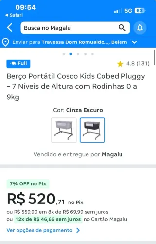 Berço Cobed - COSCO