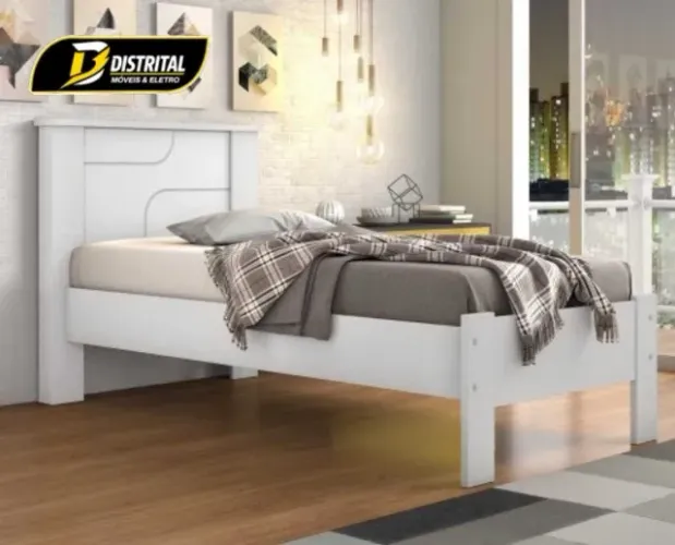 Cama Solteiro Pérola Novo