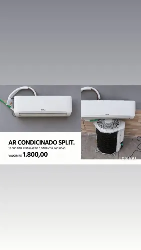 Vendendo ar condicionado com a instalação