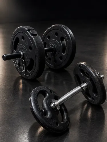 Kit com 2 peso musculação 5 kg cada lado que dá total de 10kg