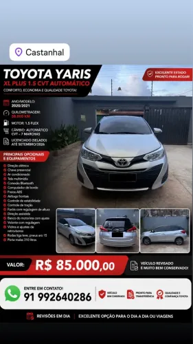 Toyota Yaris XL Plus Con. 1.5 Flex 16V 5P AUT 2021