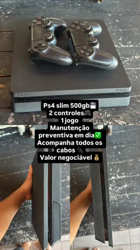 Ps4 slim 500gb 2 controles