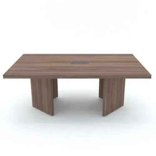 Mesa de Reunião com Caixa de Tomada Regular 200x120cm em MDP