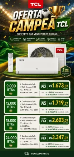 Ar condicionado com 7 dias pra entrega