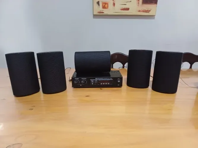 kit de som ambiente 5 caixas de som