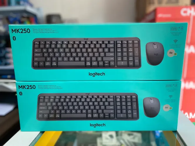 KIT TECLADO E MOUSE S/FIO NK250 PRETO LOGITECH