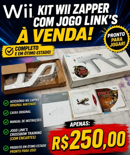 Wii Zapper Original!!! Completo na caixa!!!