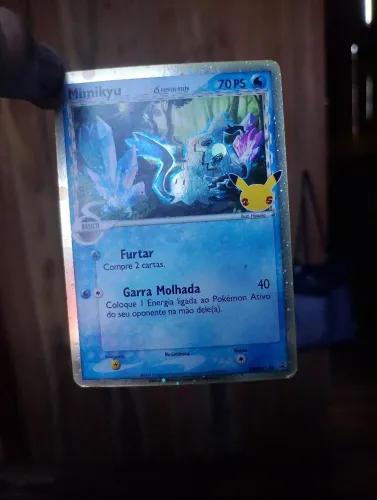 Carta pokémon tcg mimikyu espécie delta SWSH136 25 anos celebration ORIGINAL