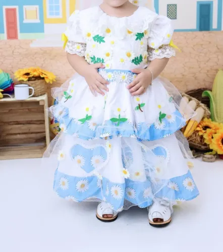 Vestido junino infantil noivinha junina