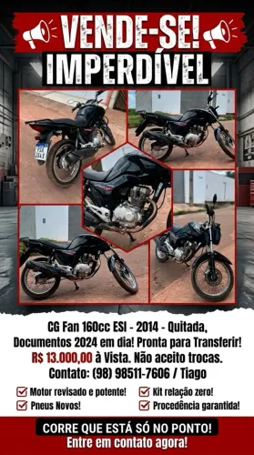 Fan 150 2014 no ponto pra transferir