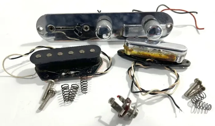 Kit de captadores e componentes eletrônicos para guitarra Tagima Telecaster, modelo Vintag