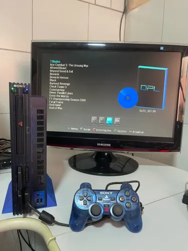 PLAYSTATION 2 FAT OCEAN BLUE