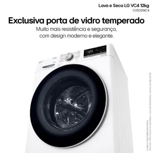 Lava e Seca LG Com Wi-Fi Smart VC4 14kg Inteligência Artificial 220v