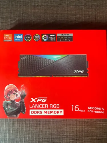 Memória RAM XPG DDR5 32GB (2x16Gb) CL30 6000MT/s USADO EXCELENTE ESTADO