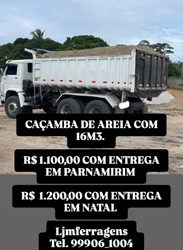 CAÇAMBA DE AREIA COM 16M3. 