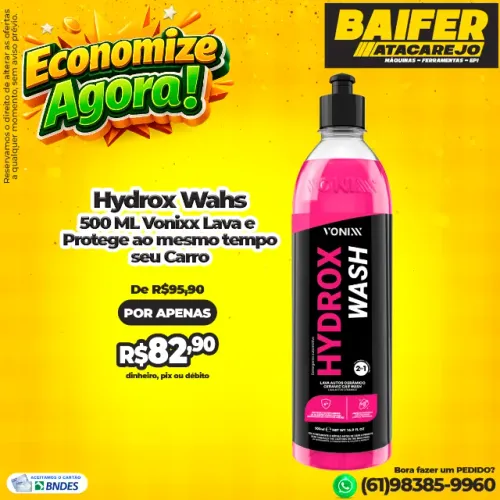Hydrox Wahs 500 ML Vonixx Lava e Protege ao mesmo tempo seu carro