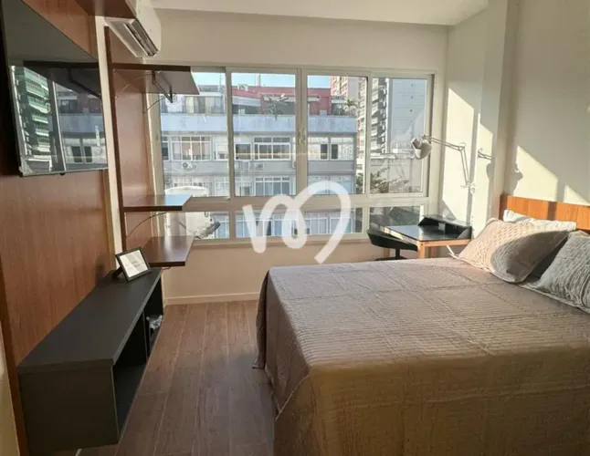 Studio mobiliado com 30 m² no Leblon - Rio de Janeiro - RJ