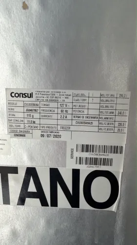 Freezer Consul CVU30EBANA