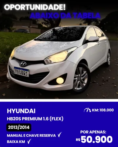 Hyundai HB20S Premium 1.6 Flex 16V Mec. 4P 2014