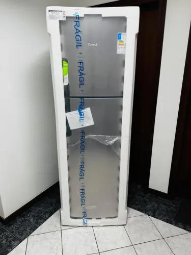 Geladeira Consul inverter CRM44MK 377L Frost Free Duplex inox (110V) nova