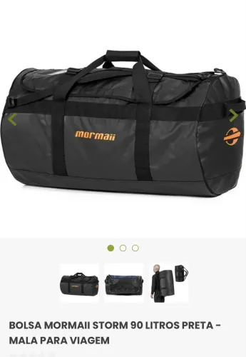 BOLSA MORMAII STORM 90 LITROS PRETA