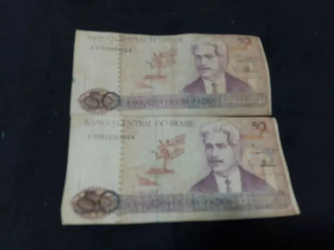 2 cedulas de 50 Cruzados